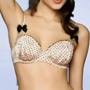 Frills and Thrills by La Senza Polka Dot Lace Bra - Size 36DD